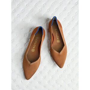 ROTHYS Women's Tan Pointed Flats Size 6.5